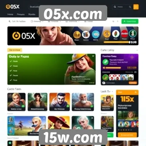 Interface do usuário no 05x.com é intuitiva